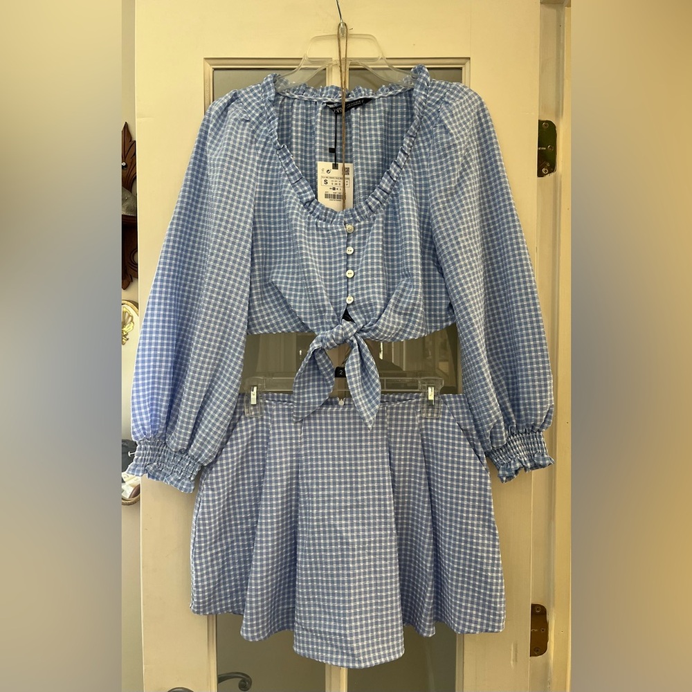 Zara two piece crop and skort